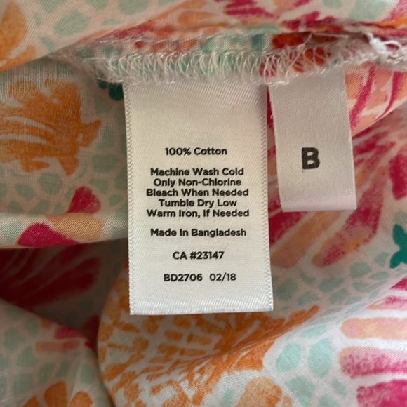 Talbots Cabana Life Seashell Print Tunic Top/Coverup. Size Large Petite. - Picture 11 of 12